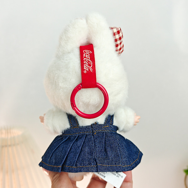 Dukketøjssæt, 4 dele 17 cm Labubu dukketøjssæt tilbehør (ingen dukke, kun tøj) red and white