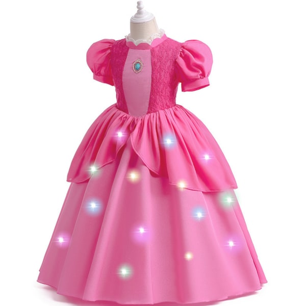 Princess Cosplay kostym för flickor Barn, Princess Dress Cosplay Outfit med tillbehör 130cm