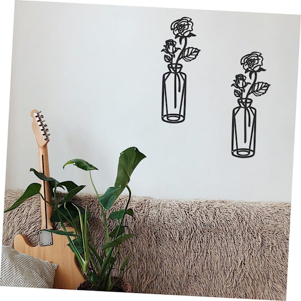 Metall Blomvas Väggdekor C