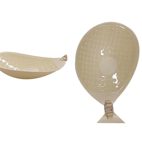 Klæbende BH-stropløs Klæbrig Usynlig Push-up Silikon BH Light Khaki D