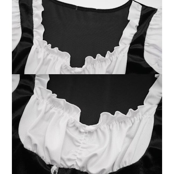 Damkläder Oktoberfest Snörning Rutiga Uniform Black M