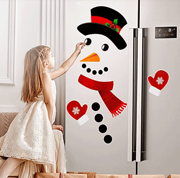 Snowman Kylskåpsmagneter Set med 16 st style2
