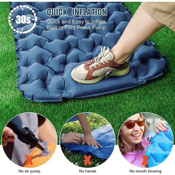 Sovsäckspåse Ultralätt Uppblåsbar Sovsäckspåse för Camping LT-04 navy