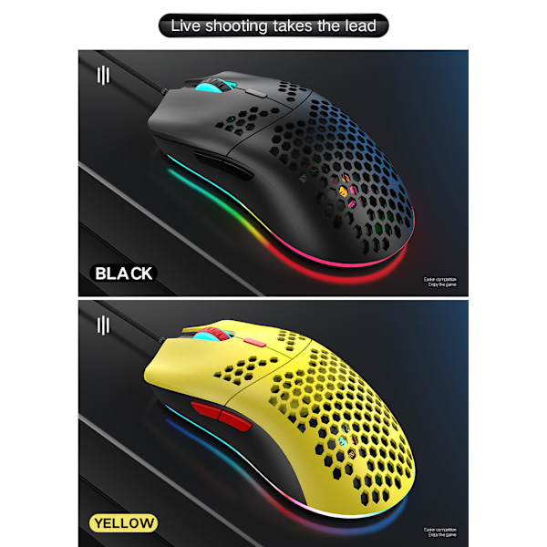 Vit Trådlös Spelmus Bluetooth med Bikakeskal Black