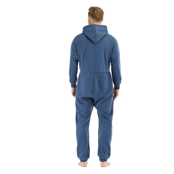Förtjockad tröja för män i ett stycke hemkläder blue XL