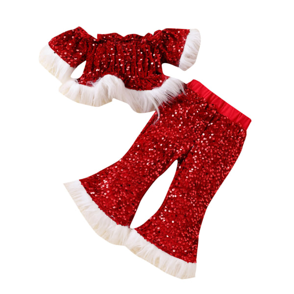 Outfit Baby Santa Claus Kostym Set red 120cm