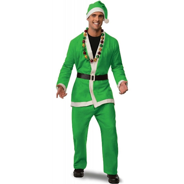 Vuxna jultomtens juldräkter Långärmade outfits green