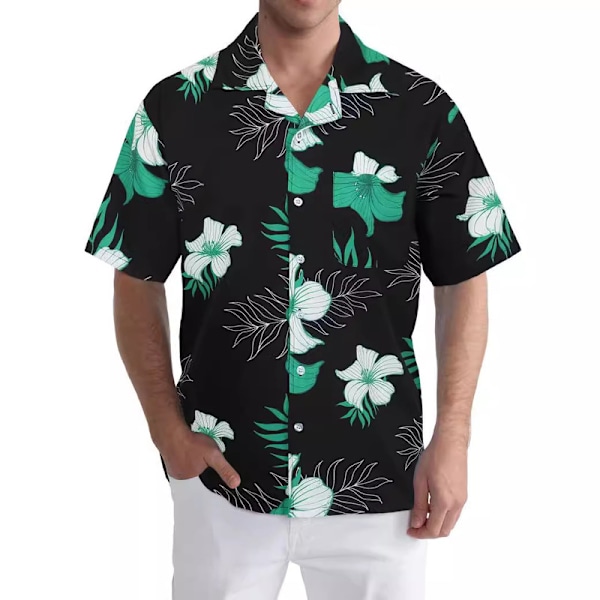 Miesten Havaiji-paita lyhythihainen rantapaita Q6 XL
