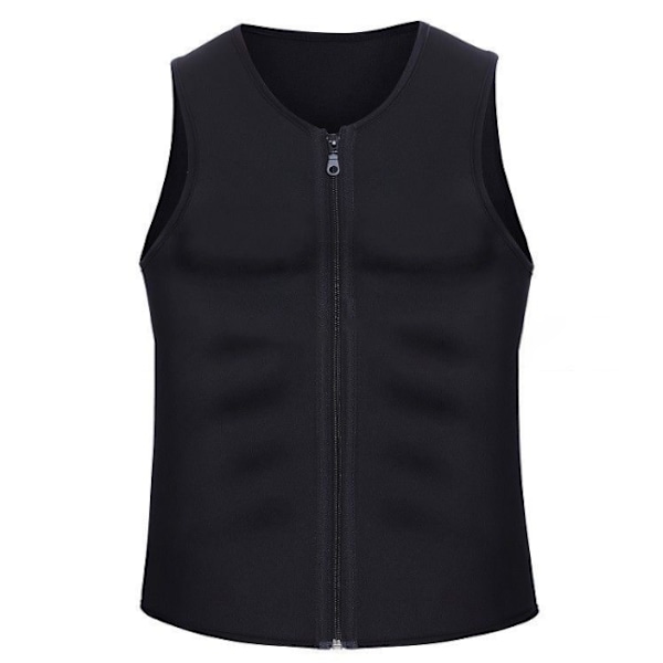 Compress Zipper Vest, Compression Shirts för män black S