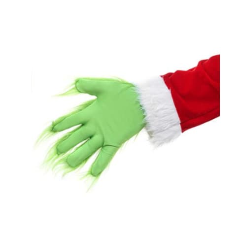 Julgrön Tjuvmonster Mask och Handskar