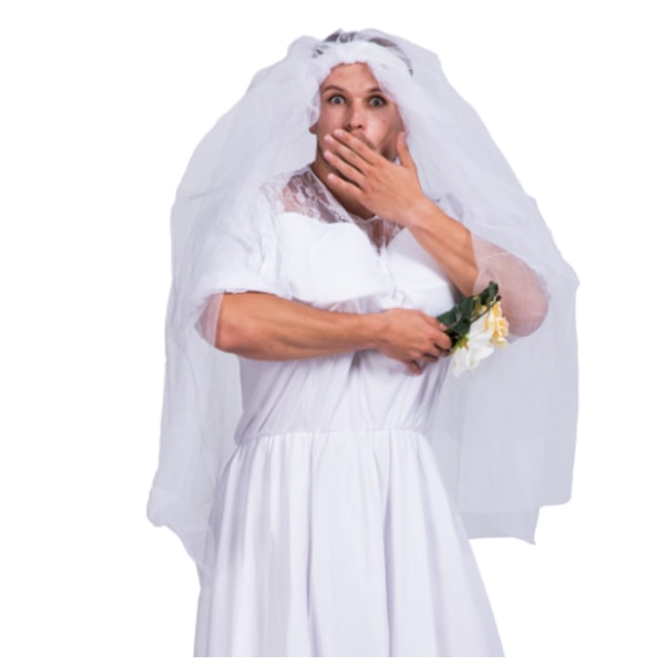 Rolig mäns brud Drag Queens Halloween kostym