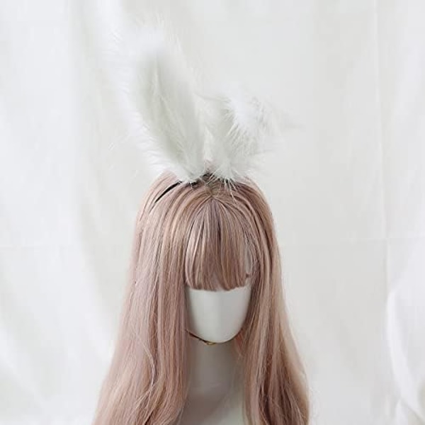 Cosplay Kanin Bunny Lange Ører Hårklemmer Hårbøjle White