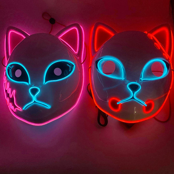 Blades of Ghost Extinction Glödande Mask pink