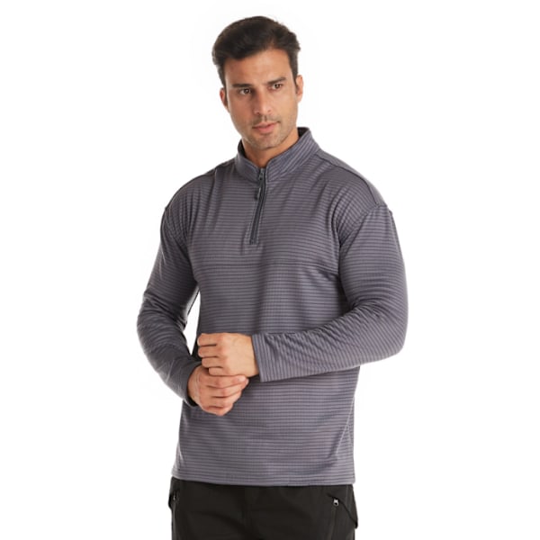 Herrsportskjortor Långärmade löpartoppar grey M