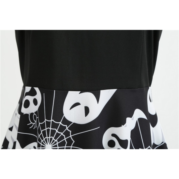Halloween-asu aikuisille - Pelottava painettu cocktailmekko M