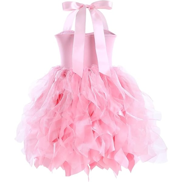 Tutu klänning för flickor Glittrande paljett Tyll Prinsessan Födelsedagsfest Prom Outfit Pink 6T