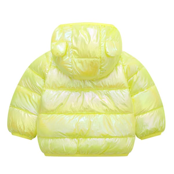 Bbay vinterdunkappor med huvor för björnöron Yellow 120cm