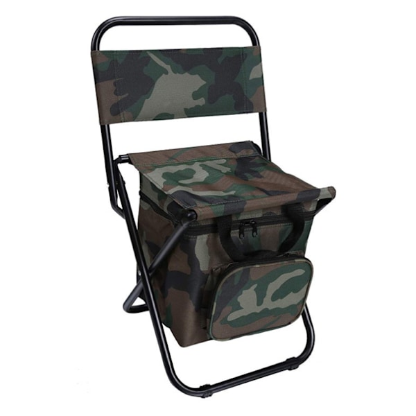 Utomhusfällbar 3-i-1 fiskestol Camouflage