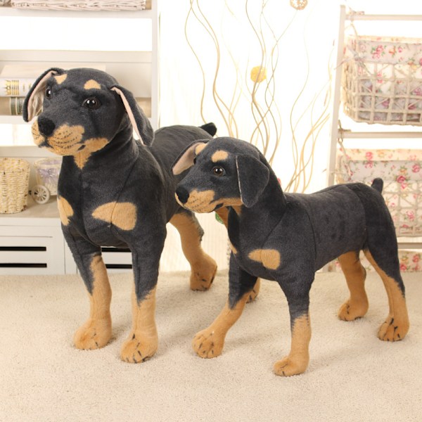 Plushdjur i svart labrador/pitbull-mix 60cm