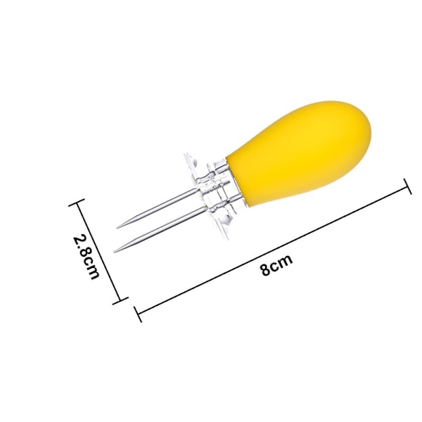 8 Par Cornholdere, Rustfrit Stål Corn Cob Holdere