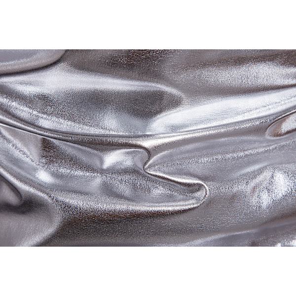 Mænds Stående Krage Zip Langærmet Sequin Jakke Silver M