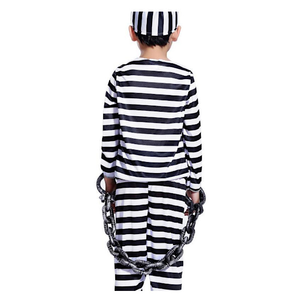 Halloween-dräkt för fånge med handbojor Boy M