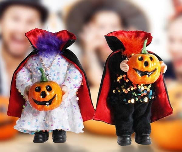 18CM Halloween Hovedløs Græskar Dukke Black