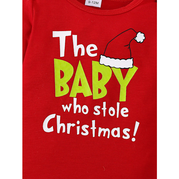 Juleantrekk for babyjente og babygutt - "The Baby Who Stole Christmas" antrekk 12-18M