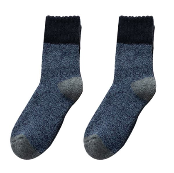 Herrstrumpor Tjockstickad Varm vinterstrumpa blue