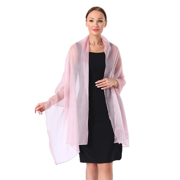 Bløde Chiffon-Sjal, -Slør og -Wrap til Aftenskjoler pink