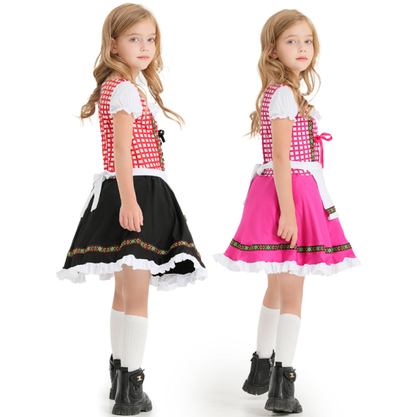 Tysk Oktoberfest Kostume til Piger Dirndl Kjole Black XL