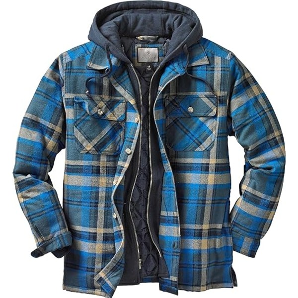 Mænds Maplewood Hooded Skjortejakke Blue S