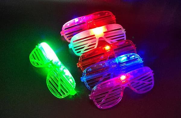 2st LED persienner lyser upp glasögon Purple