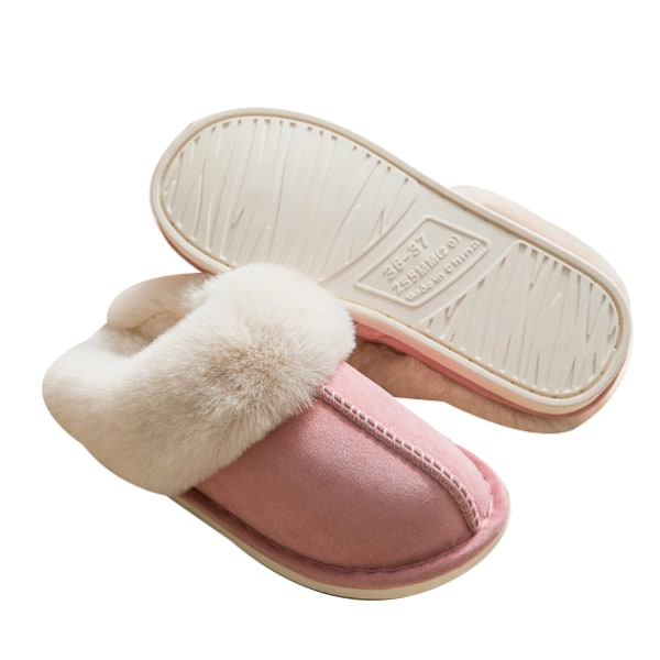 Damtofflor Memory Foam Fluffy Tofflor pink 7.5