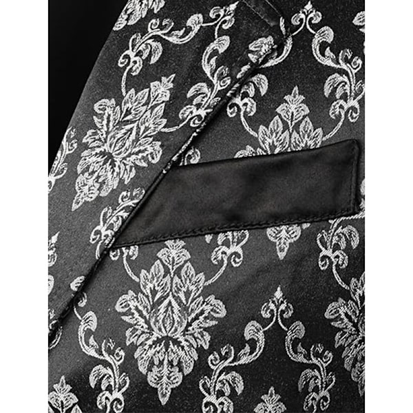 Herrar Victorian Väst Steampunk Gotisk Väst Black M