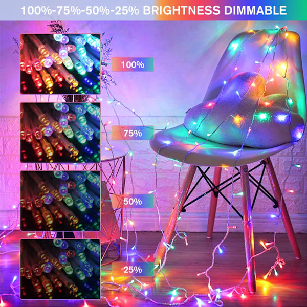 33ft 100 LED Orange Lys til Halloween Color 10m
