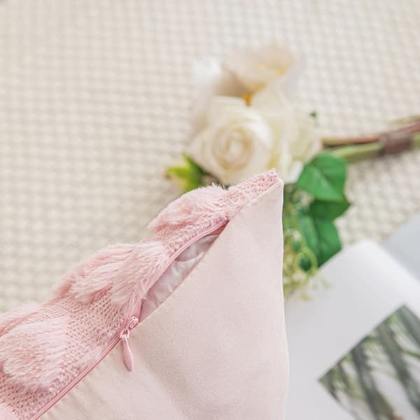 Sæt af 2 Hjerte Kærlighed Søde Dekorative Valentinsdag Pudebetræk Pink 45*45cm