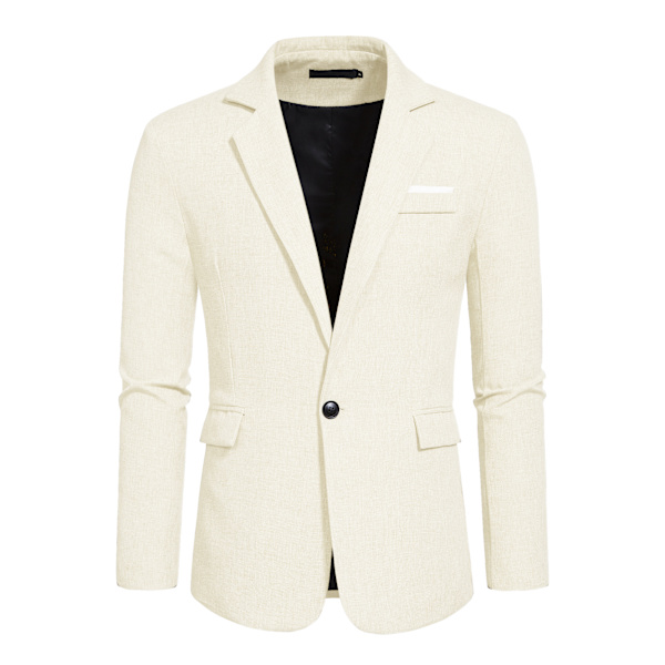 Slim Fit kavaj för män, lätt kostymjacka, 1 knapp Goose yellow L