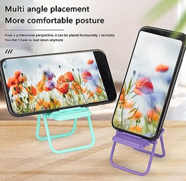 5 kpl Mini Taitettava Tuoli Puhelimenpidike Colorful