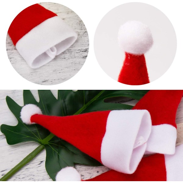 20 Stycken Mini Julhattar Jul Bestick Bordsservis Hållare