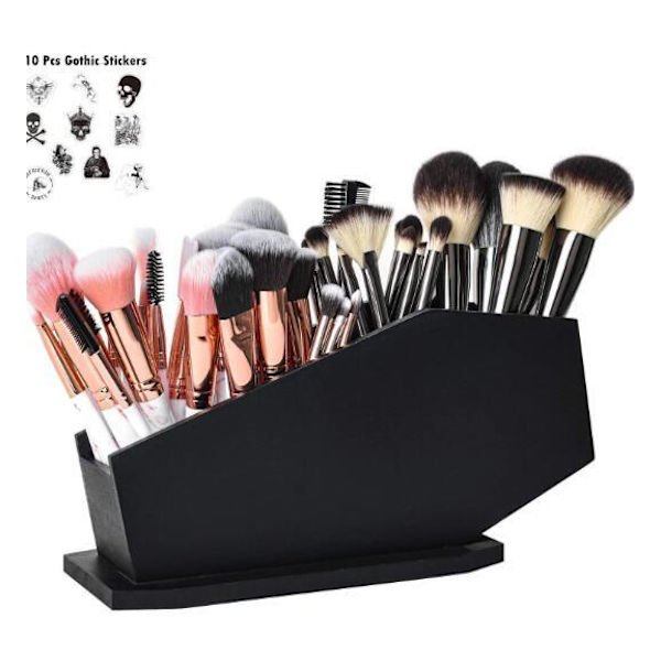 Gotisk Kiste Penneholder Træ Organizer Til Dekoration 25 x 13 x 8CM