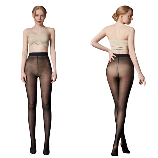 Dames Strømper Ultra Transparente Glimtende Riv-Resistente Trykfri Komfort Black S