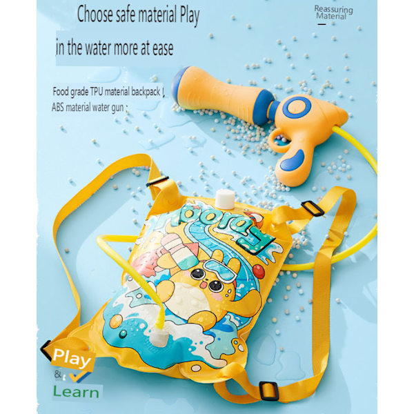 Ryggsäck Water Gun, Water Shooter Blaster för barn