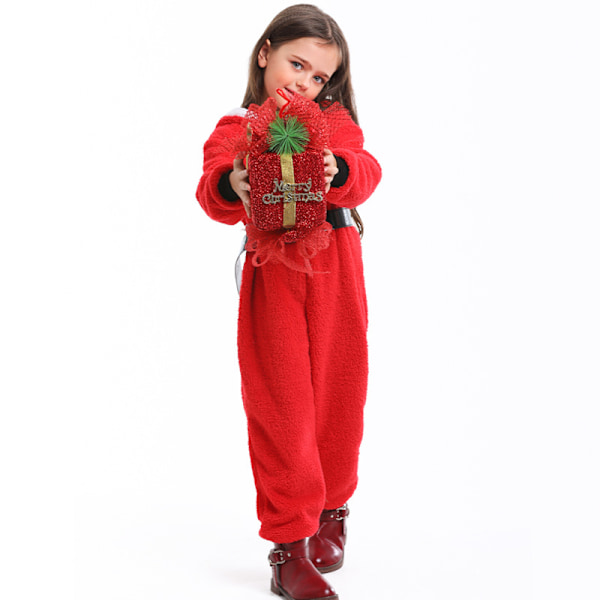 Børnenes Jule Flanel Onesies med Hætte Piger S