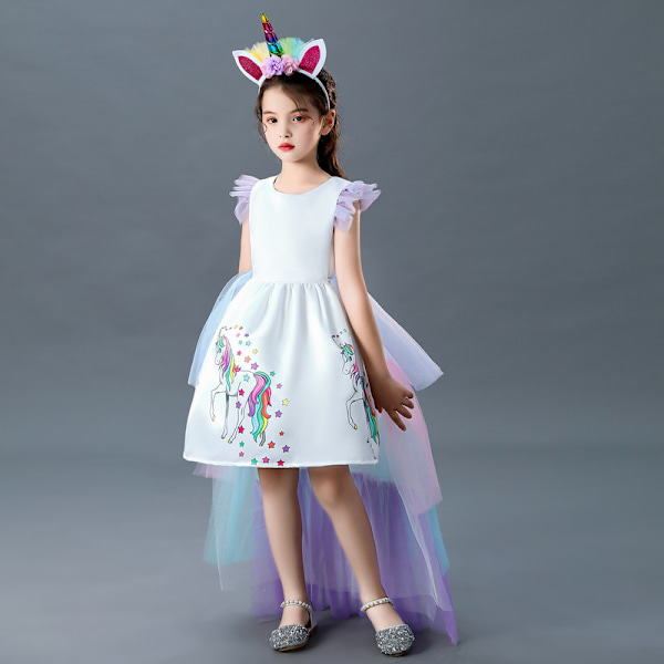 Pige Unicorn Prinsesse Kjole Unicorn Kostume til Piger A 110cm