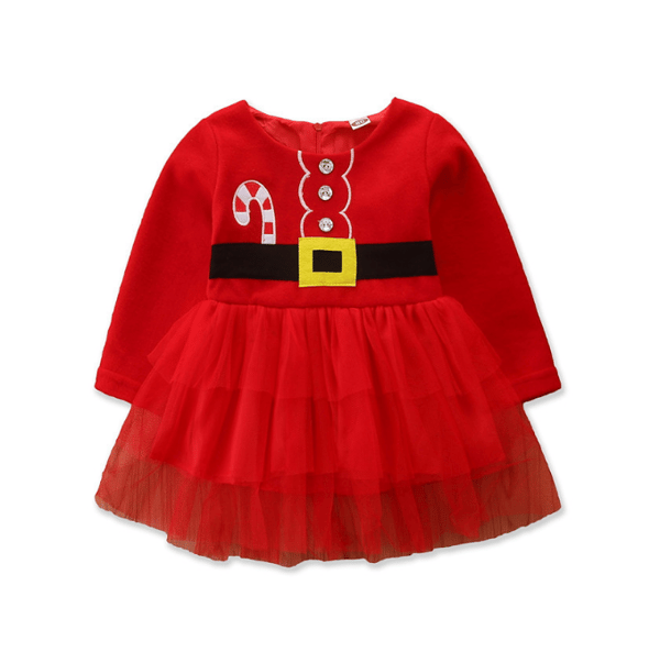 Toddler Barn Flickor Kläder Julklänning 80cm