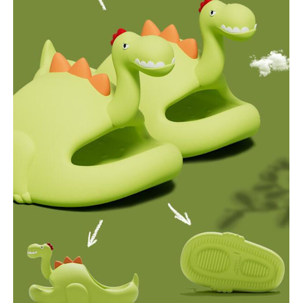Naisten EVA-dinosauruksen muotoiset ulkotossut Grass Green 39-40