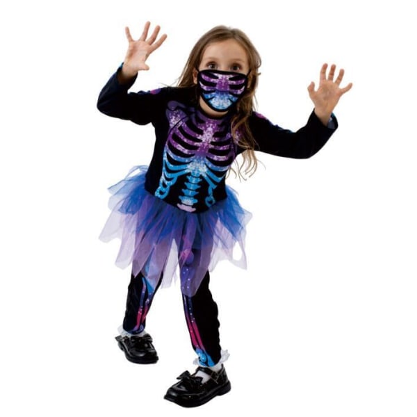 Halloween Barnkostym för Barn med Illusion av Skelett XL