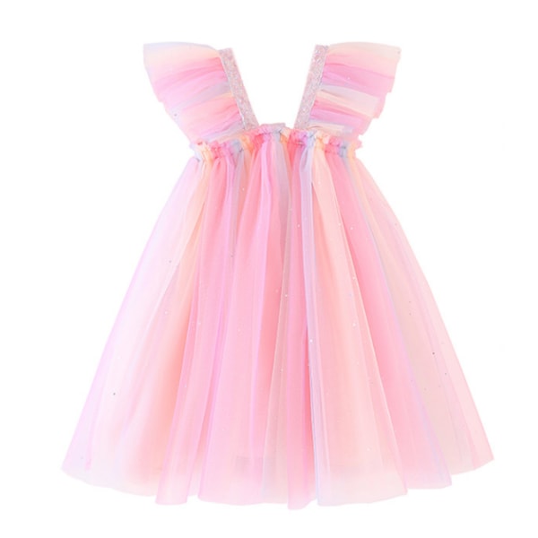 Toddler Baby Klänning Prinsessklänningar Fest Tutu Klänning pink 70cm