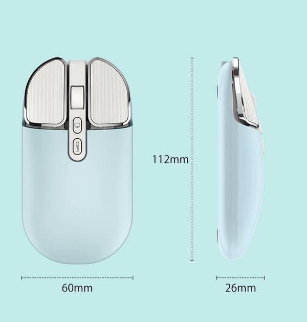 Trådlös Bluetooth-mus med 2.4G-mottagare Green